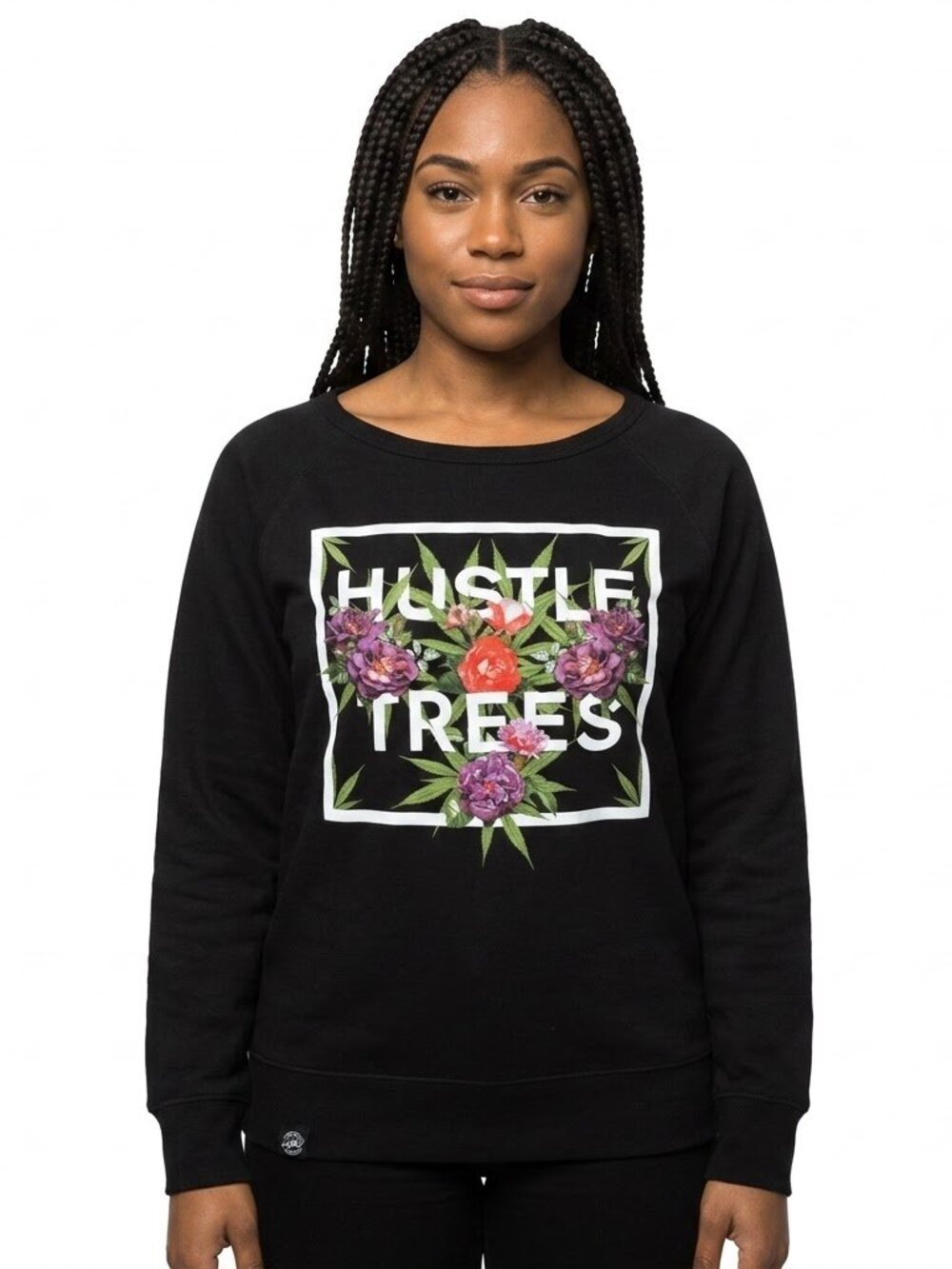 LRG Lifted Research Group Womens Hustle Trees Sweatshirt Crew Shirt New Small